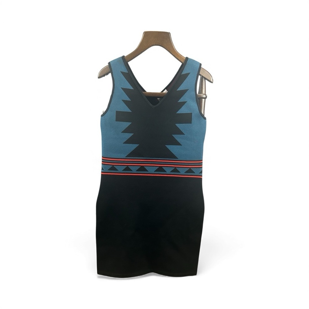 Romeo & Juliet Couture Blue and Black Backless Dress